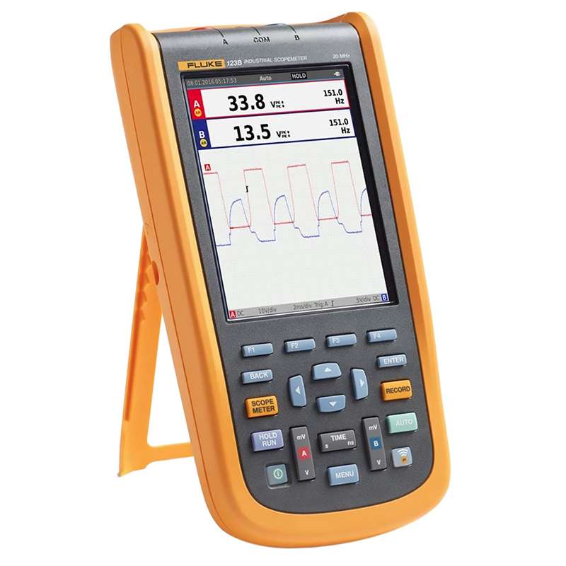 Industrial ScopeMeter Handheld Oscilloscope with Bus Health Test 40mhz and SCC Kit, North America